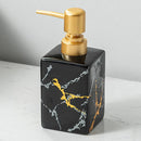 ceramic soap dispenser with gold pump for bathroom