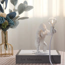 Nordic king kong customisable resin animal table lamp