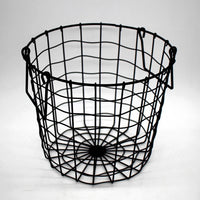 Woven iron mesh basket for modern storage