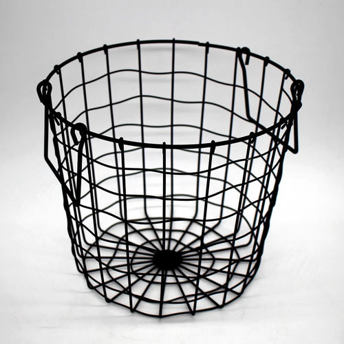 Woven iron mesh basket for modern storage