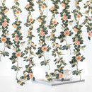 Artificial silk rose decorative vine