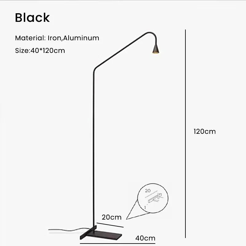 Minimalist gold long arm wall light for interior decoration - vue 10 sur 10