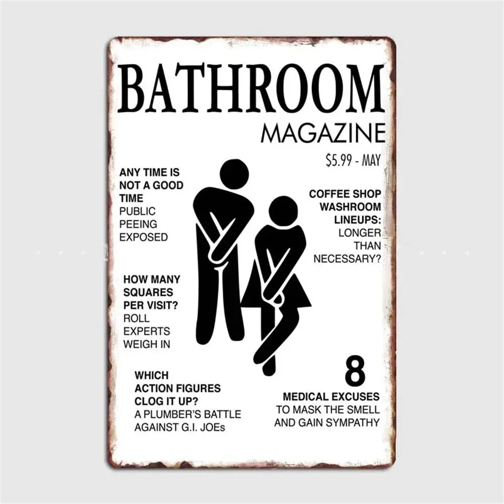 retro metal sign for fun wall decor - vue 9 sur 38