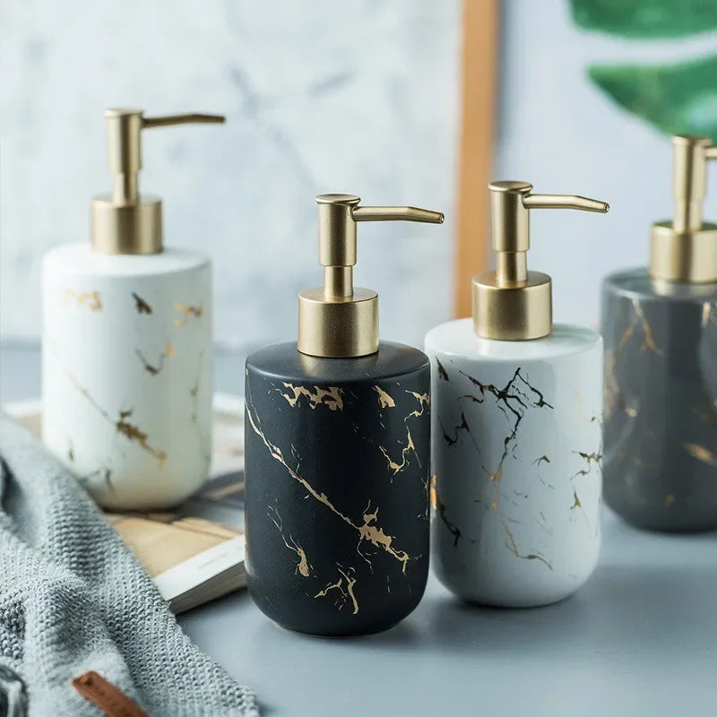 ceramic liquid soap dispenser for modern bathroom