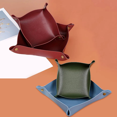 Nordic leather storage tray versatile desk organiser - vue 7 sur 16
