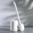 Wall-mounted toilet brush with convenient storage holder