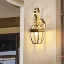 Outdoor wall light gold copper retro luxury for villa, garden, balcony, terrace and gate