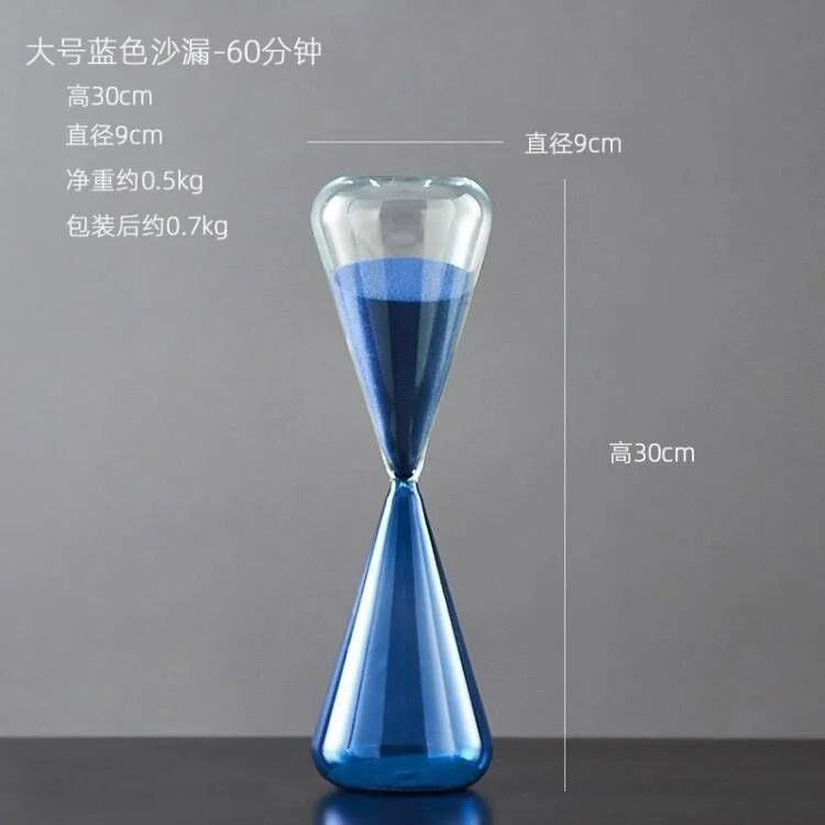 creative glass hourglass decoration for elegant interior