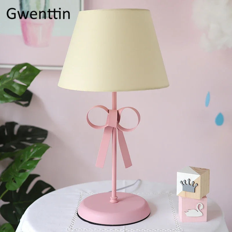 Modern bow tie desk lamp for decorative bedroom