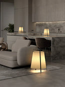 Retro Japanese fabric LED floor lamp with modern decorative design