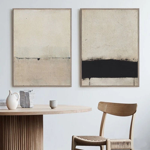 Large modern textured abstract oil wall art paintings - vue 2 sur 7