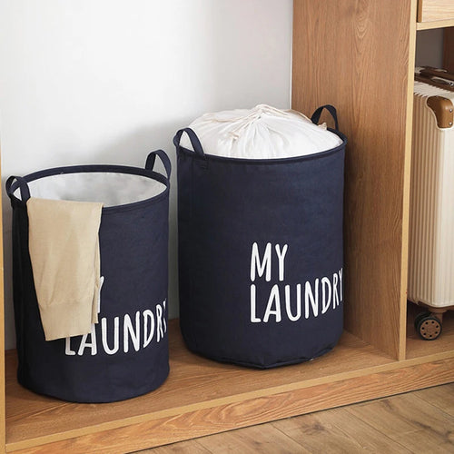 foldable waterproof linen and cotton laundry basket large capacity - vue 4 sur 8