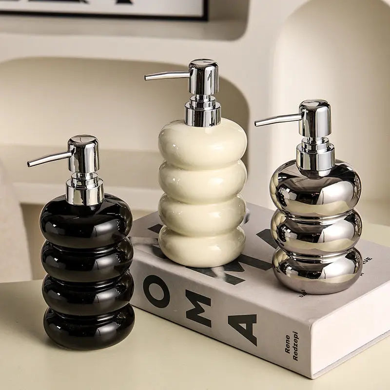 ceramic bottle for disinfectant and soap dispenser