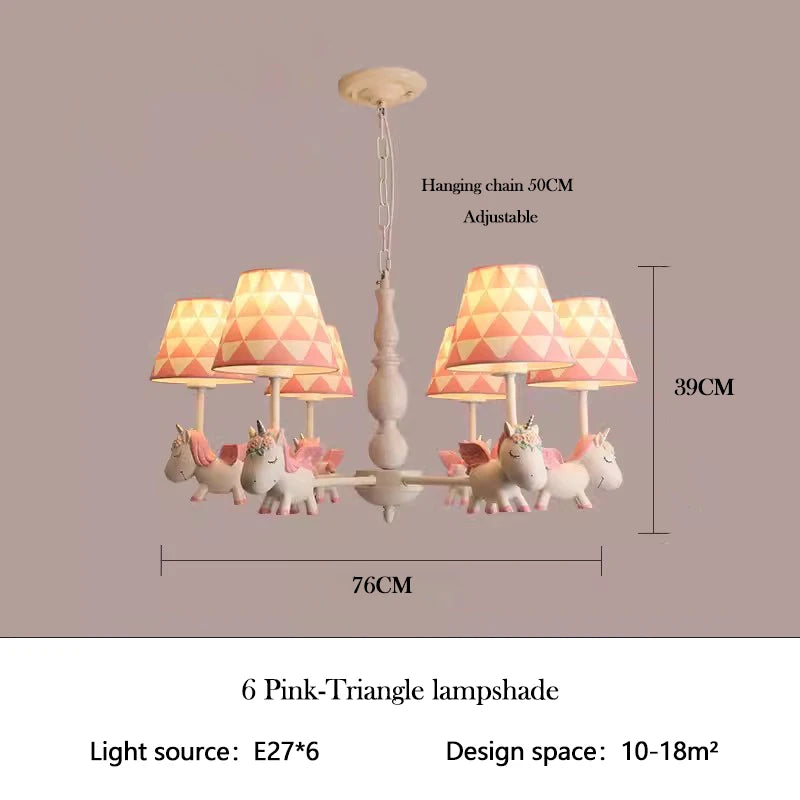 Nordic style rotating LED children’s chandelier, romantic and cosy - vue 22 sur 24