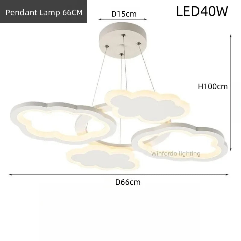 Modern creative LED chandelier for children's room and living room - vue 10 sur 13