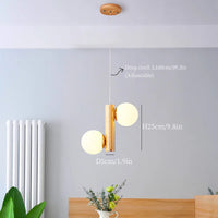 Wooden chandelier modern minimalist pendant light