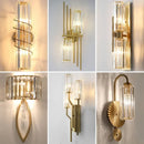 Luxury postmodern crystal LED wall light
