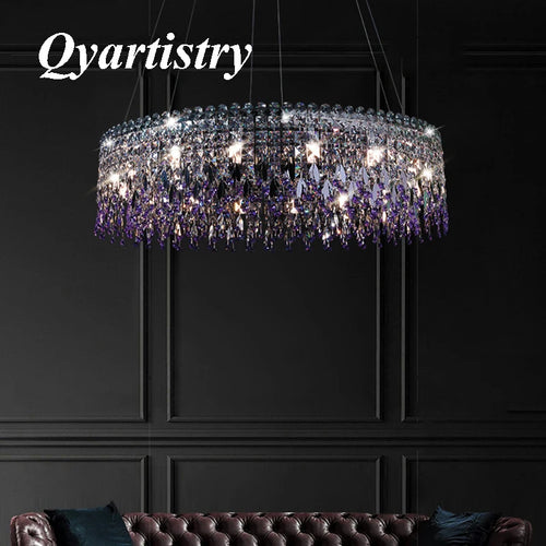 Luxury crystal chandelier pendant lamp bar lighting - vue 2 sur 10