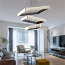 Modern round square art chandelier for restaurant decoration