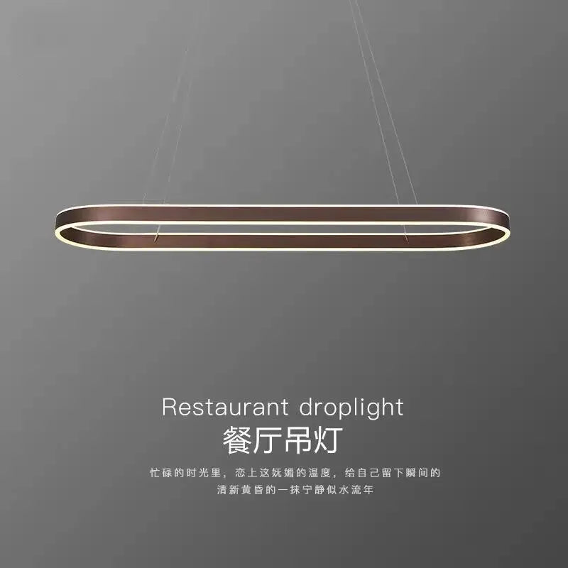 Minimalist Nordic design LED chandelier for long decoration