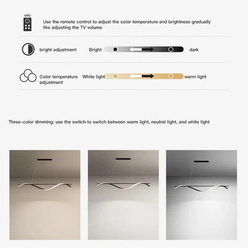 Minimalist aluminium and iron pendant light for home decor - vue 6 sur 10