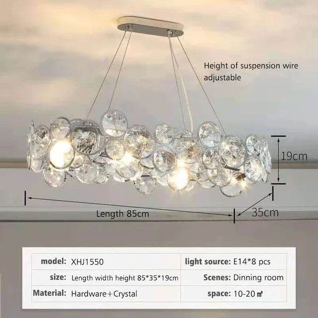 Modern nordic style crystal chandelier for luxurious interiors - vue 8 sur 10