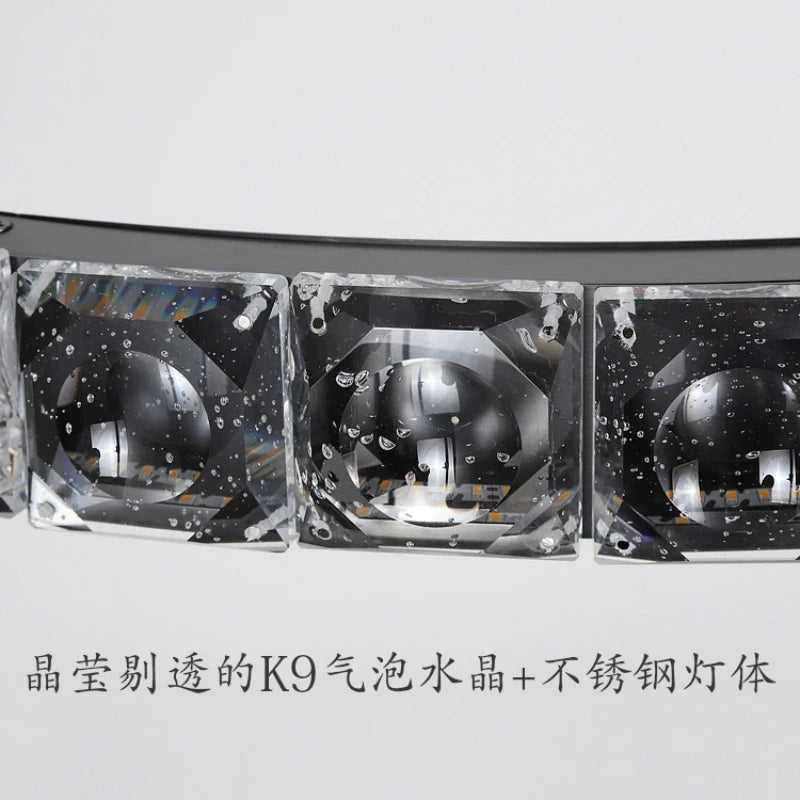 Dimmable crystal LED pendant light - vue 5 sur 12
