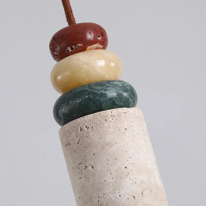 Modern natural stone chandelier for interior decoration - vue 5 sur 7