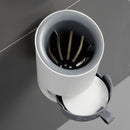 Rechargeable silicone cleaning brush set with wall-mounted holder