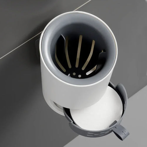 Rechargeable silicone cleaning brush set with wall-mounted holder - vue 5 sur 8