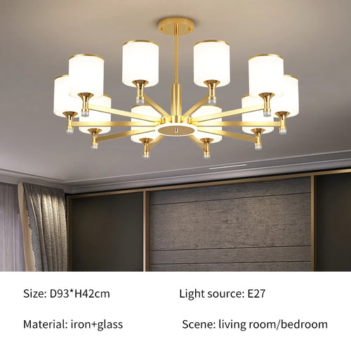 Nordic chandelier 15 lights modern luxury design for bright interiors - vue 14 sur 16