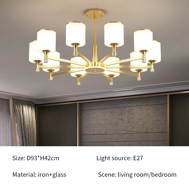 Nordic chandelier 15 lights modern luxury design for bright interiors - vue 14 sur 16