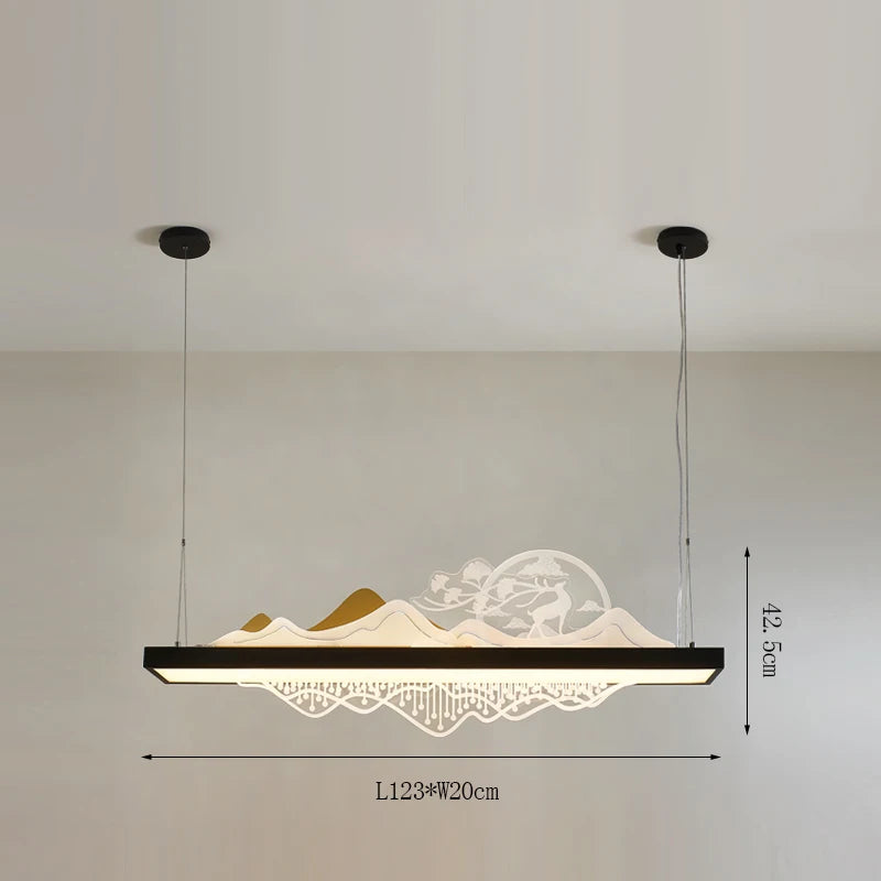 Chinese wooden pendant light for a zen and economical atmosphere - vue 16 sur 16