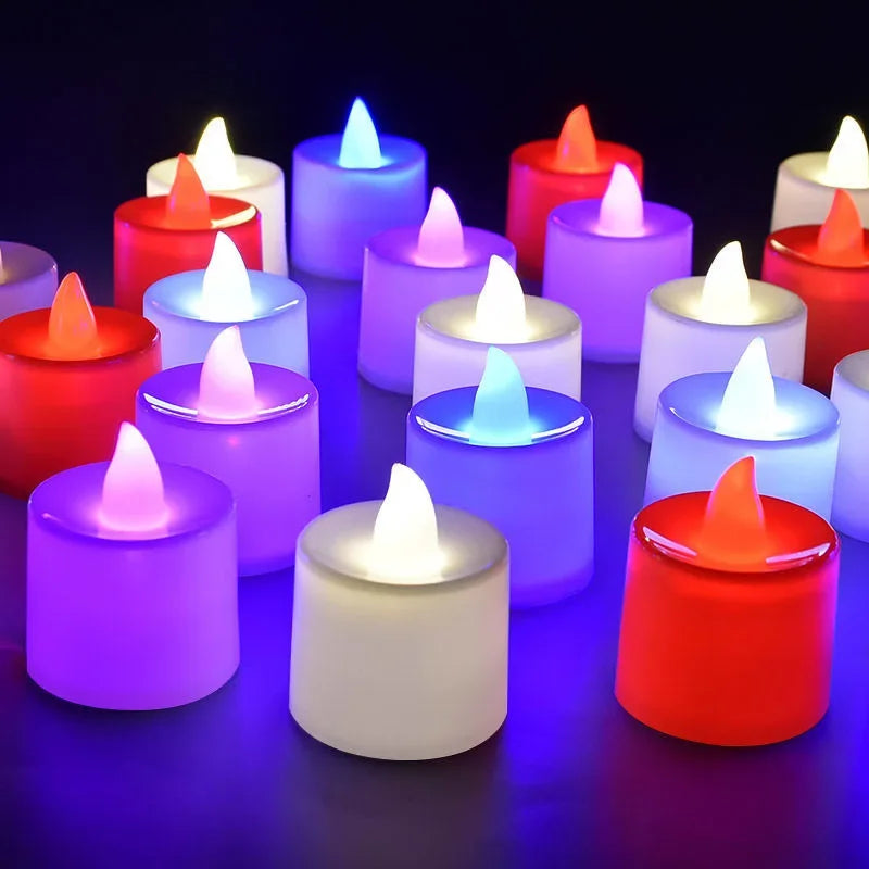 flameless led candles for wedding party decoration Christmas heart shaped - vue 3 sur 14