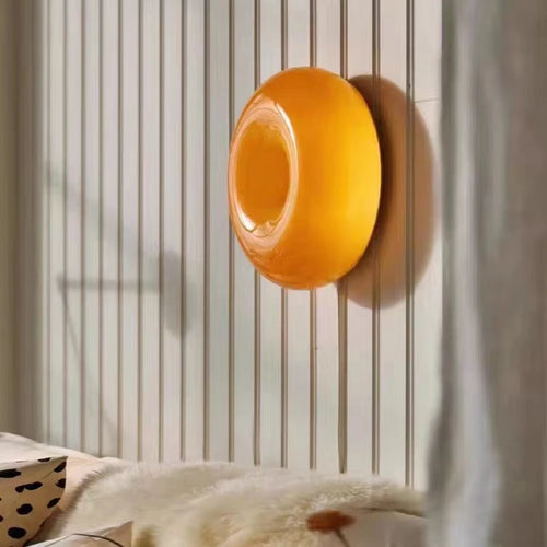 Romantic decorative touch glass wall light - vue 3 sur 8