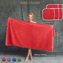 Soft polar fleece bath towel quick dry extra large size