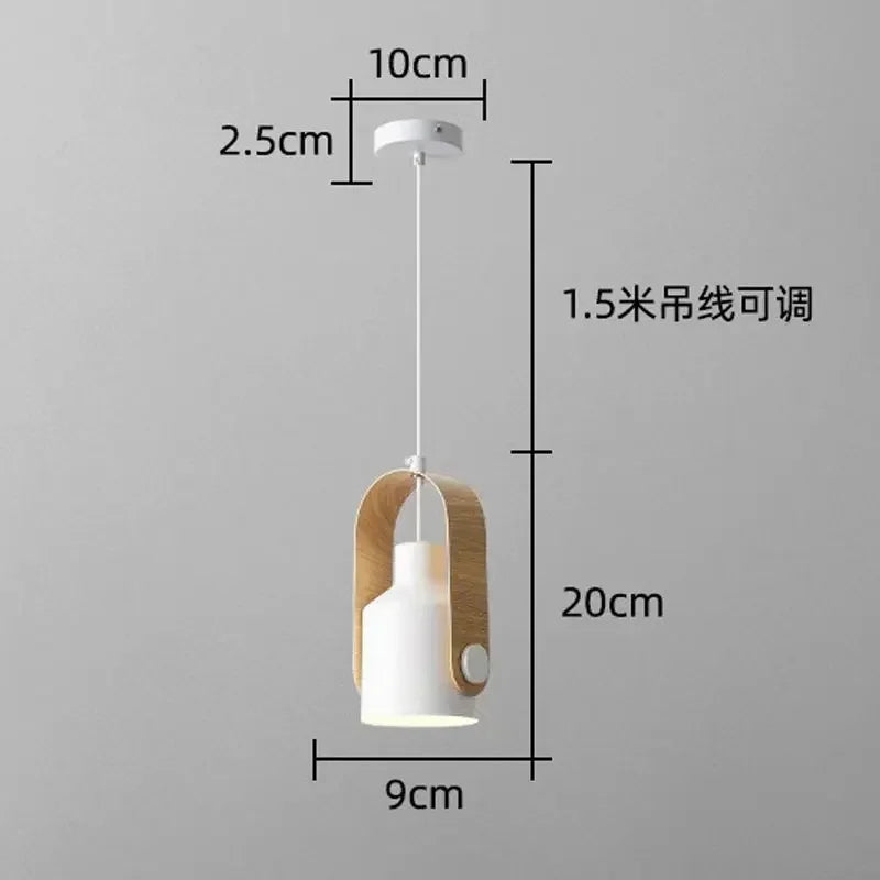 Nordic raw wood chandelier for modern lighting