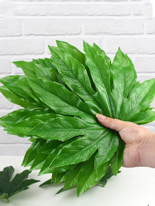 Set of realistic artificial tropical plastic plants for decoration - vue 9 sur 9