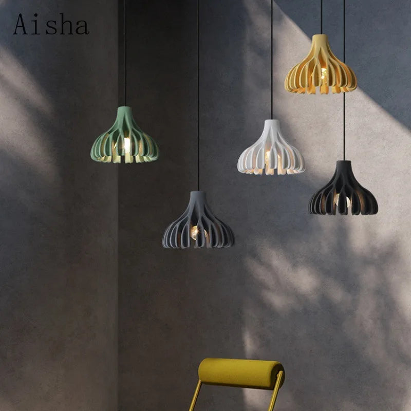 Nordic coral resin pendant light for interior decoration