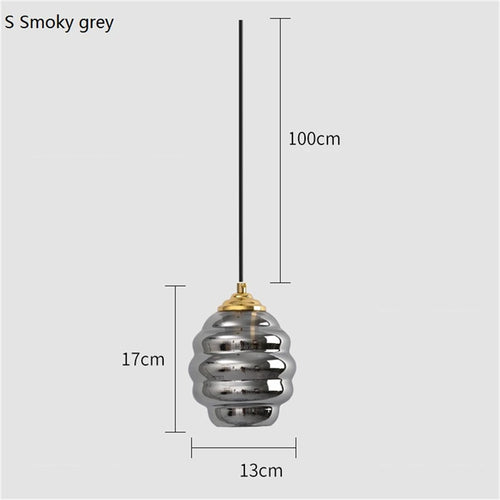 Modern nordic stained glass ball pendant light - vue 14 sur 15