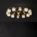 Copper and crystal chandelier for modern decor 2024