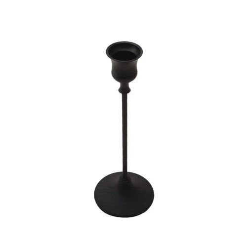 Brass gold candlestick set for festive decorations - vue 15 sur 26
