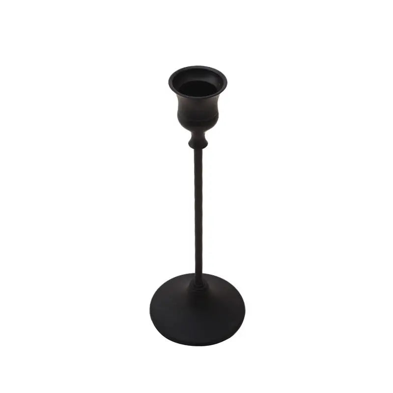Brass gold candlestick set for festive decorations - vue 15 sur 26