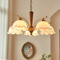 Romantic medieval vintage solid wood chandelier with retro Japanese style