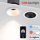 Zigbee aluminium dimmable COB LED spot