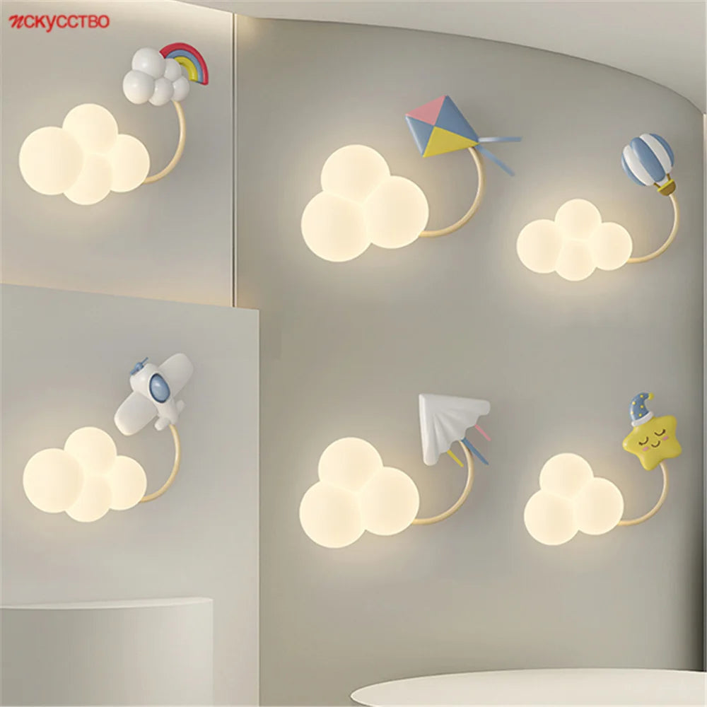 Decorative LED airplane wall light for children