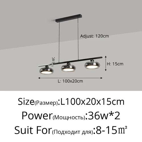 Italian minimalist pendant light for modern indoor lighting - vue 13 sur 14