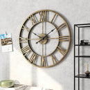 3d modern decorative wall clock retro roman style silent metal