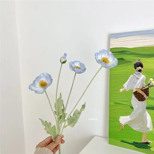 Artificial poppy flowers for weddings and home decoration - vue 11 sur 25