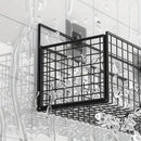 space-saving metal wall-mounted storage basket for accessories